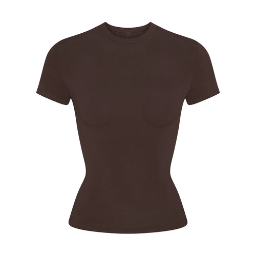 COTTON JERSEY T-SHIRT | ESPRESSO