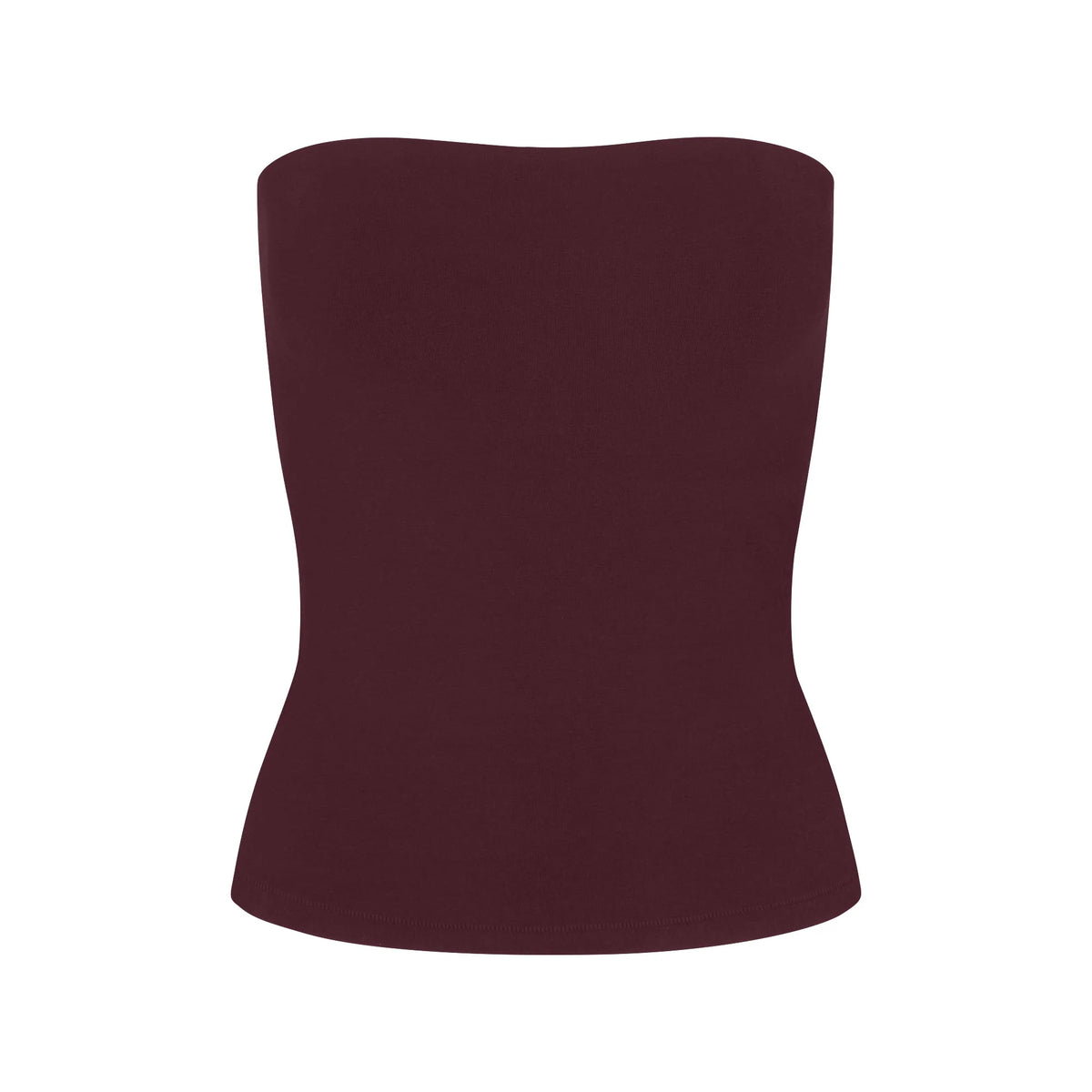 COTTON JERSEY TUBE TOP | CURRANT