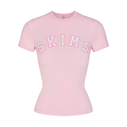 COTTON JERSEY LOGO T-SHIRT | CHERRY BLOSSOM WITH SNOW LOGO