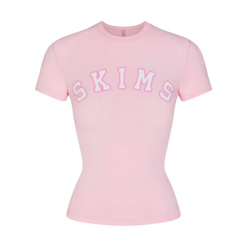 COTTON JERSEY LOGO T-SHIRT | CHERRY BLOSSOM WITH SNOW LOGO