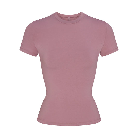 COTTON JERSEY T-SHIRT | MUTED MAUVE