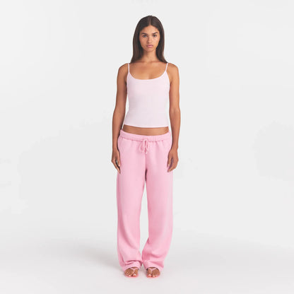 COTTON FLEECE LOGO CLASSIC STRAIGHT LEG PANT | HALITE WITH SNOW LOGO