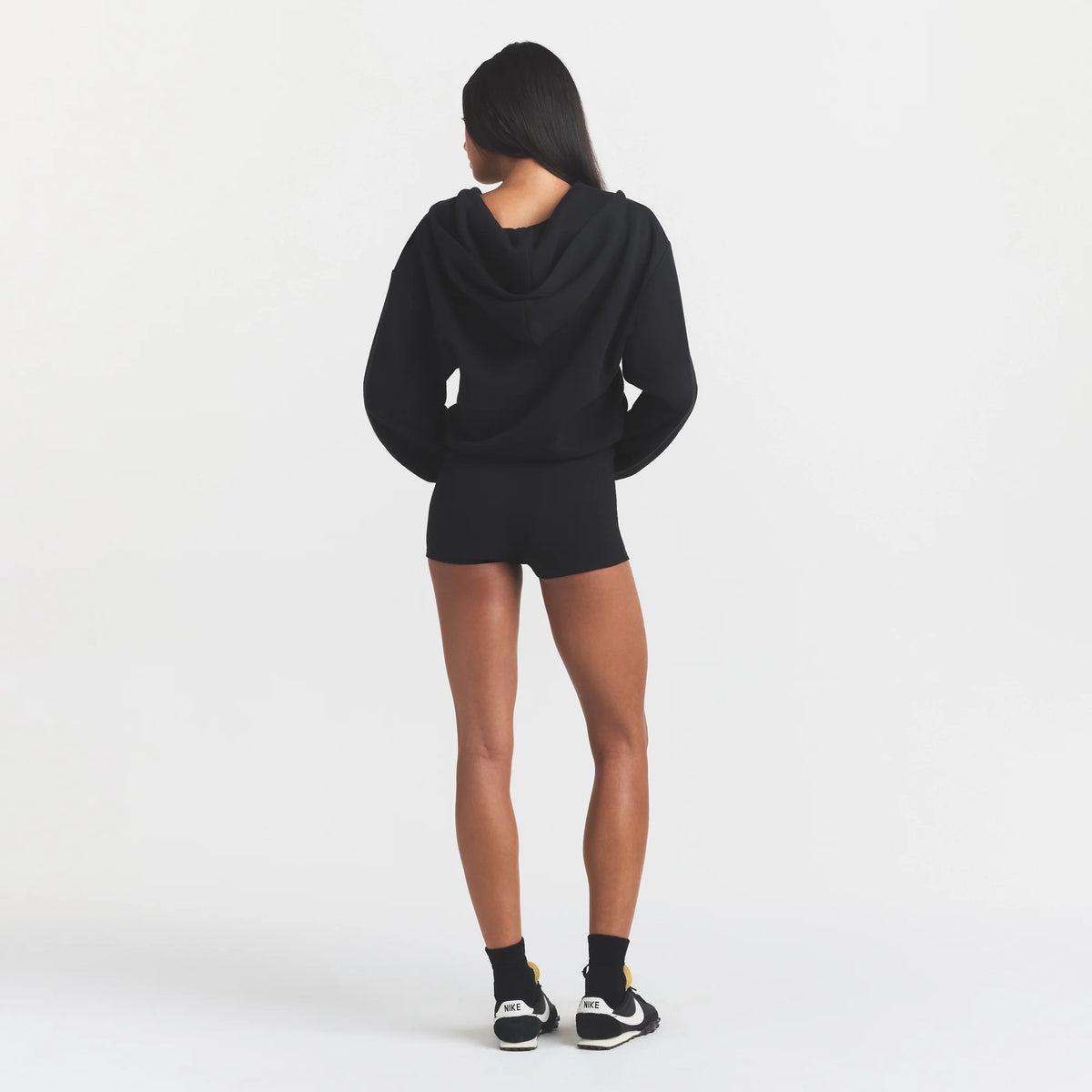 COTTON FLEECE ZIP UP ONESIE | ONYX