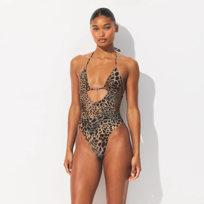 ICONIC SWIM HARDWARE ONE PIECE | CHEETAH SKIN PRINT