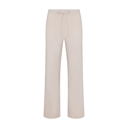 COTTON JERSEY STRAIGHT LEG PANT | STONE