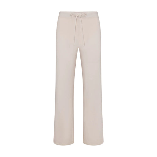 COTTON JERSEY STRAIGHT LEG PANT | STONE