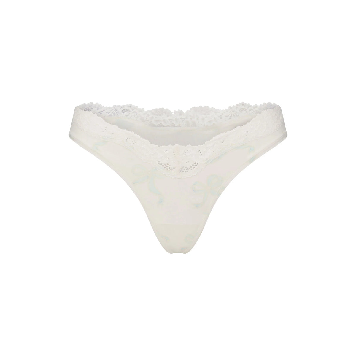 FITS EVERYBODY LACE DIPPED THONG 5-PACK | IVORY PEARL BOW MULTI