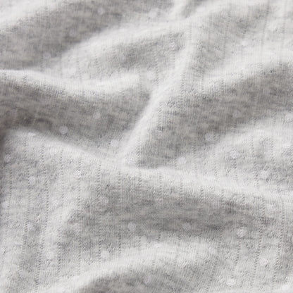 LIGHTWEIGHT COTTON POINTELLE LACE BOY SHORT | LIGHT HEATHER GREY PIN DOT