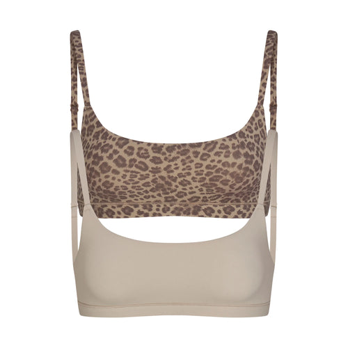 FITS EVERYBODY SCOOP BRALETTE 2-PACK | DESERT LEOPARD AND STONE