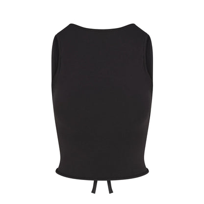 COTTON JERSEY TIE BACK TANK | SOOT