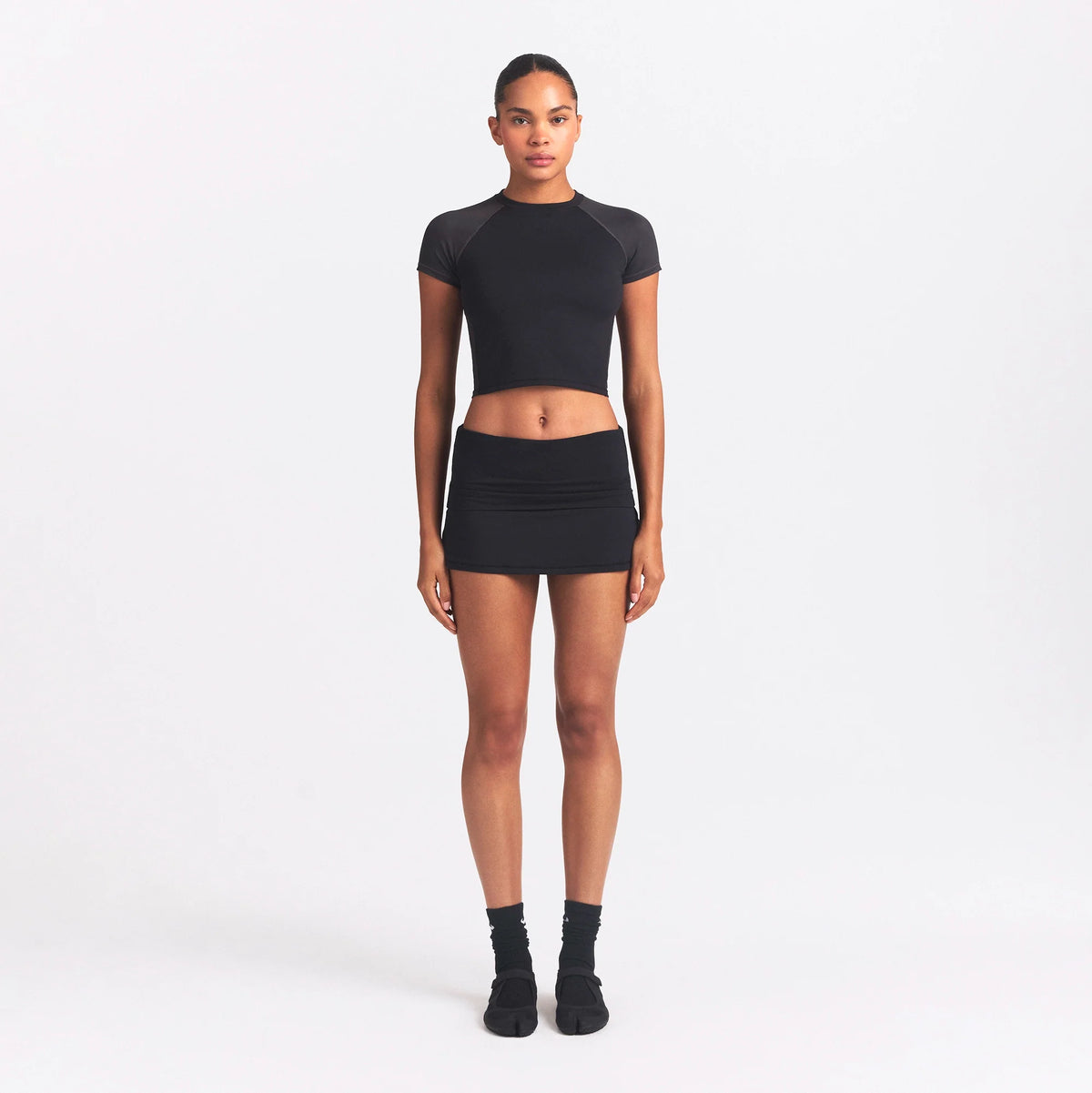 NikeSKIMS AIRY DRI-FIT™ FOLDOVER SKORT | OBSIDIAN