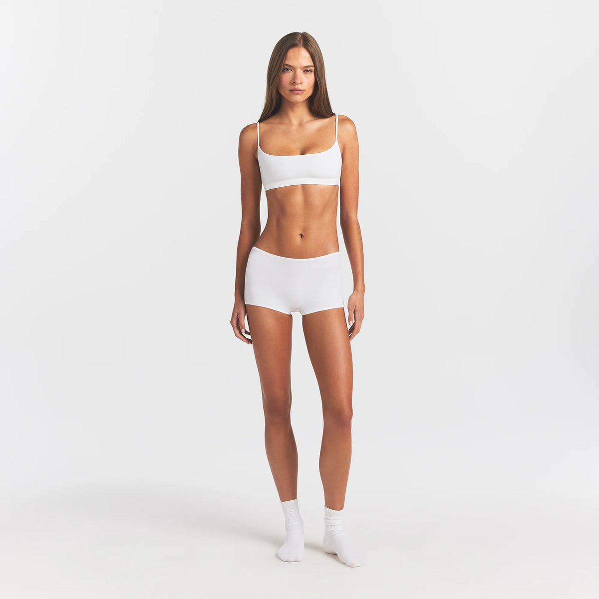 EVERYDAY COTTON SCOOP BRALETTE | SNOW