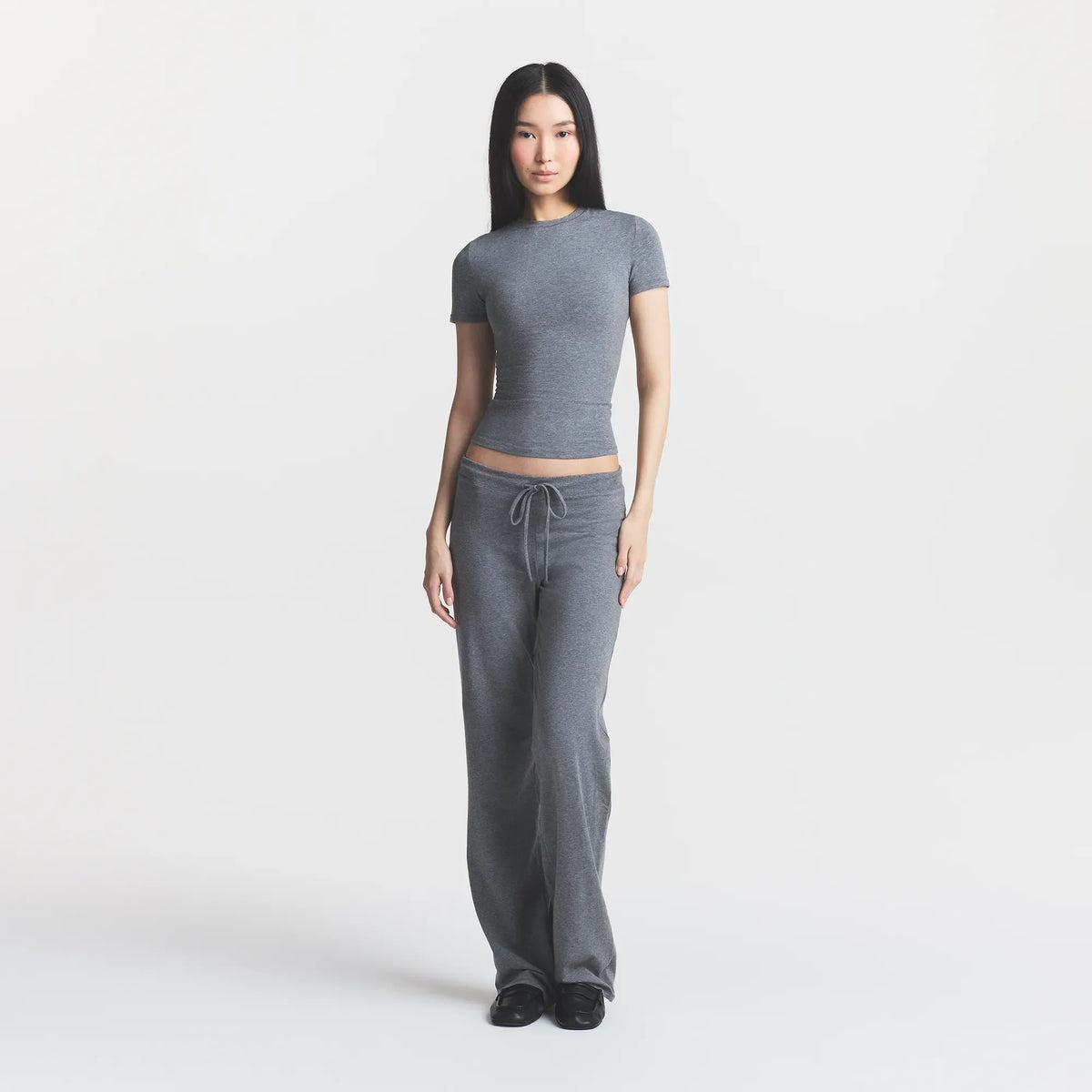 COTTON JERSEY T-SHIRT | DARK HEATHER GREY