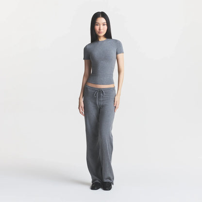 COTTON JERSEY T-SHIRT | DARK HEATHER GREY