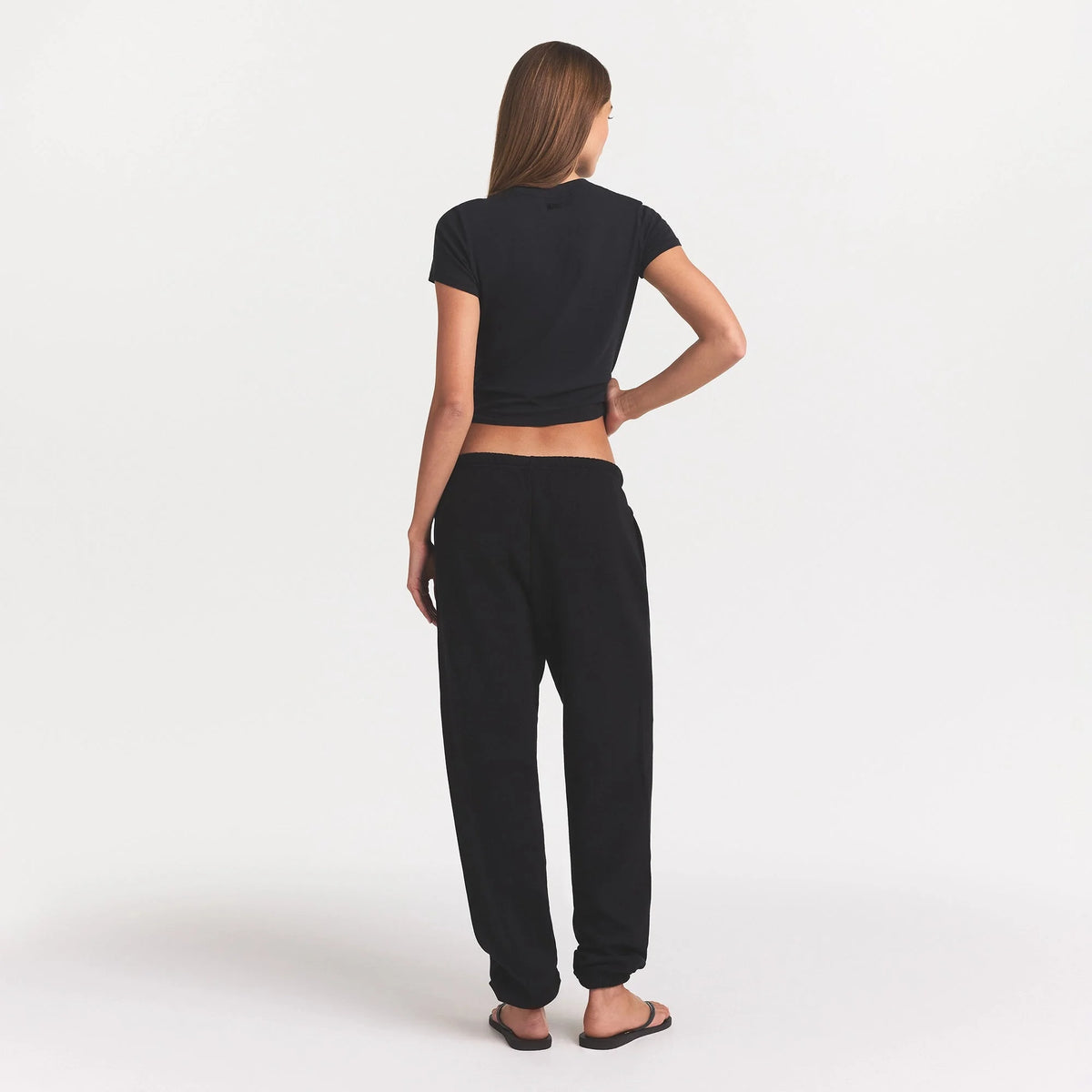 COTTON FLEECE JOGGER | ONYX