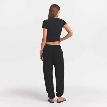 COTTON FLEECE JOGGER | ONYX
