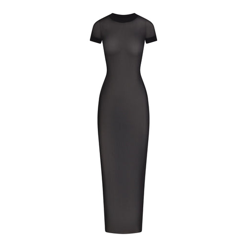 MESH COVER-UPS LONG DRESS | ONYX