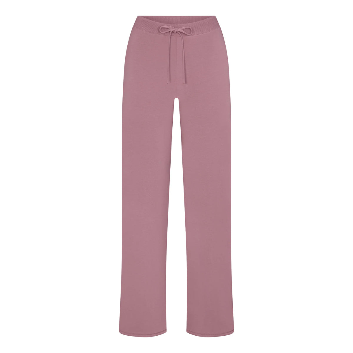 COTTON JERSEY STRAIGHT LEG PANT | MUTED MAUVE