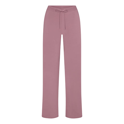 COTTON JERSEY STRAIGHT LEG PANT | MUTED MAUVE
