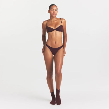 EVERYDAY COTTON UNLINED DEMI BRA | CURRANT