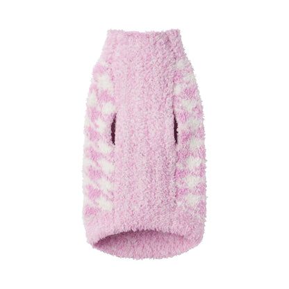 COZY KNIT PET SWEATER | PETAL HOUNDSTOOTH