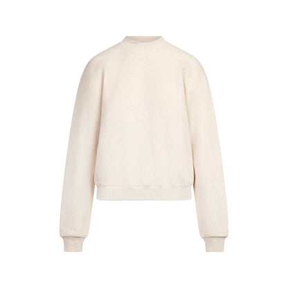 COTTON FLEECE CREWNECK | OATMEAL HEATHER