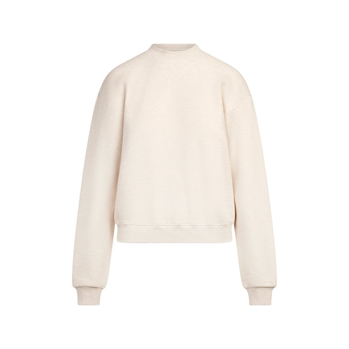 COTTON FLEECE CREWNECK | OATMEAL HEATHER
