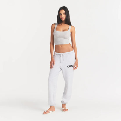 COTTON FLEECE LOGO CLASSIC JOGGER | LIGHT HEATHER GREY WITH ONYX LOGO