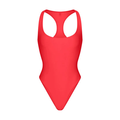 ICONIC SWIM RACERBACK ONE PIECE | CARMINE