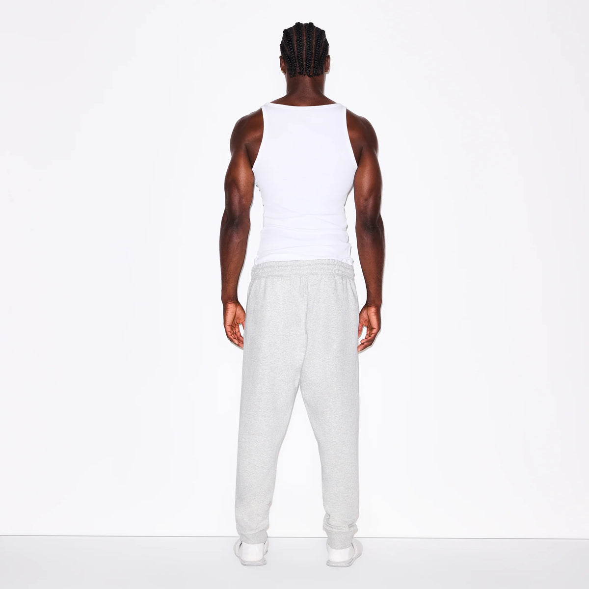 FLEECE LOUNGE MENS TAPERED JOGGER | LIGHT HEATHER GREY
