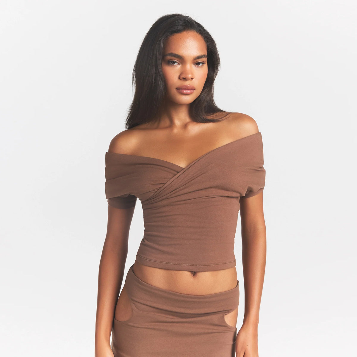 COTTON JERSEY WRAP TOP | JASPER