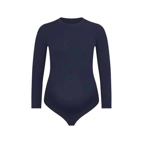 FITS EVERYBODY MATERNITY LONG SLEEVE BRIEF BODYSUIT | NAVY