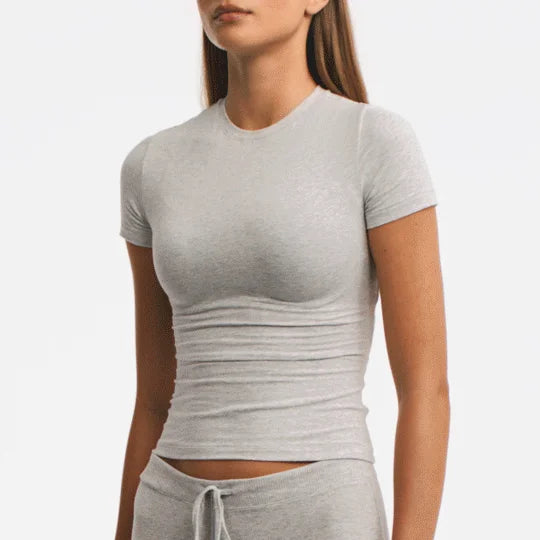 COTTON JERSEY T-SHIRT | LIGHT HEATHER GREY