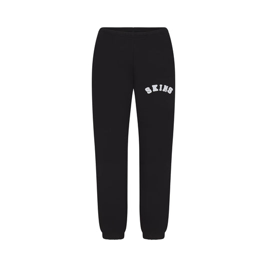 COTTON FLEECE JOGGER | ONYX SNOW ARCHED SKIMS LOGO