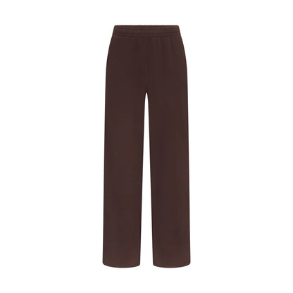 FRENCH TERRY STRAIGHT LEG PANT | ESPRESSO