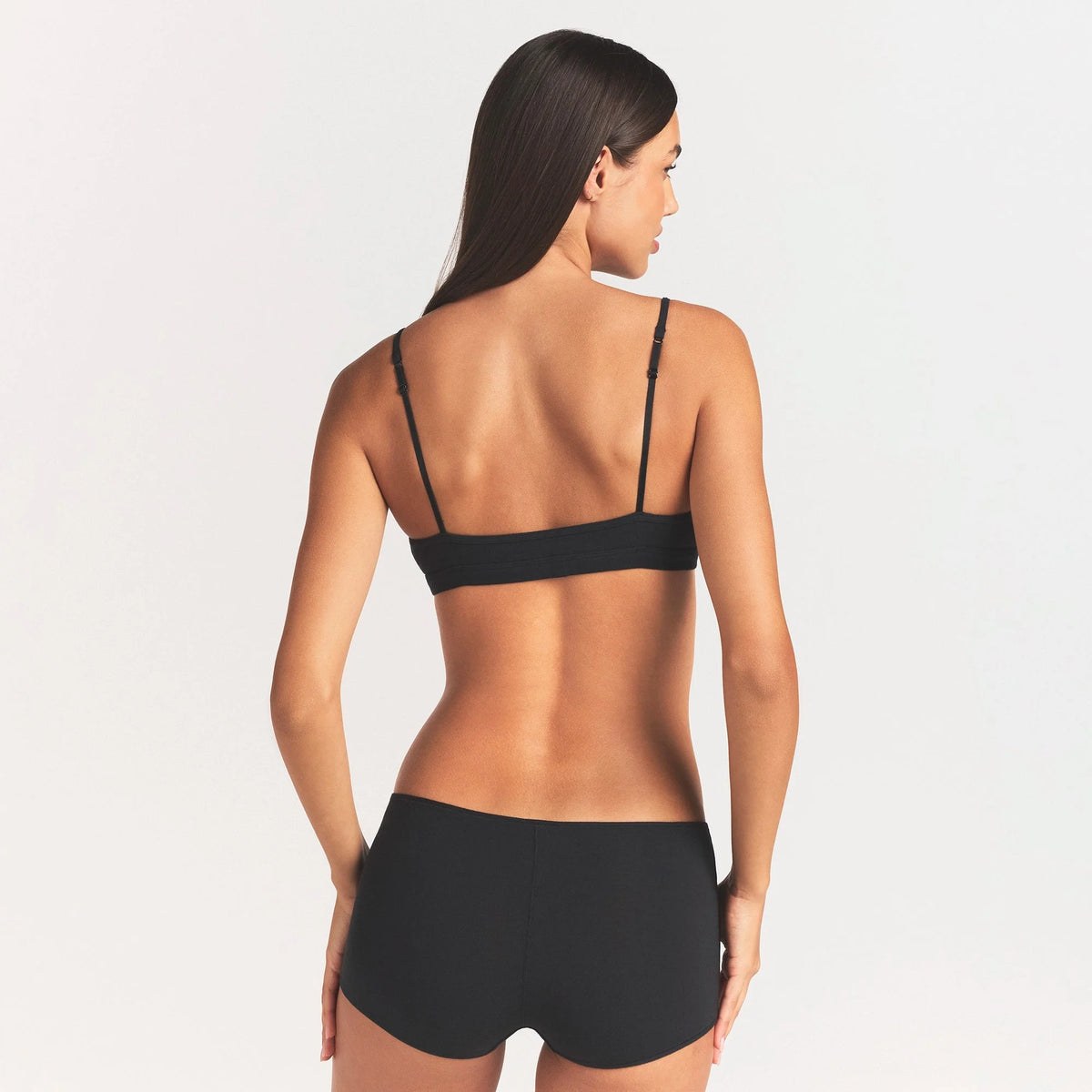 EVERYDAY COTTON SCOOP BRALETTE | ONYX