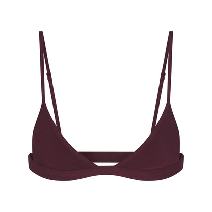 EVERYDAY COTTON TRIANGLE BRALETTE | CURRANT