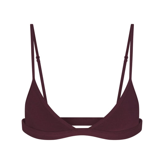 EVERYDAY COTTON TRIANGLE BRALETTE | CURRANT