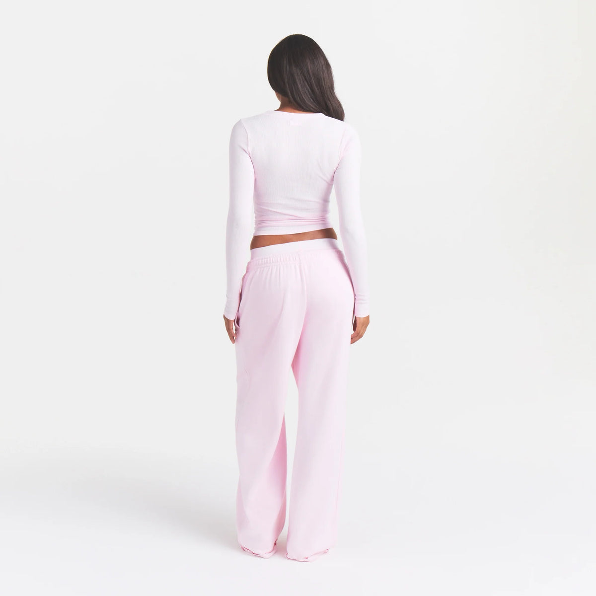 COTTON RIB ZIP UP TOP | CHERRY BLOSSOM