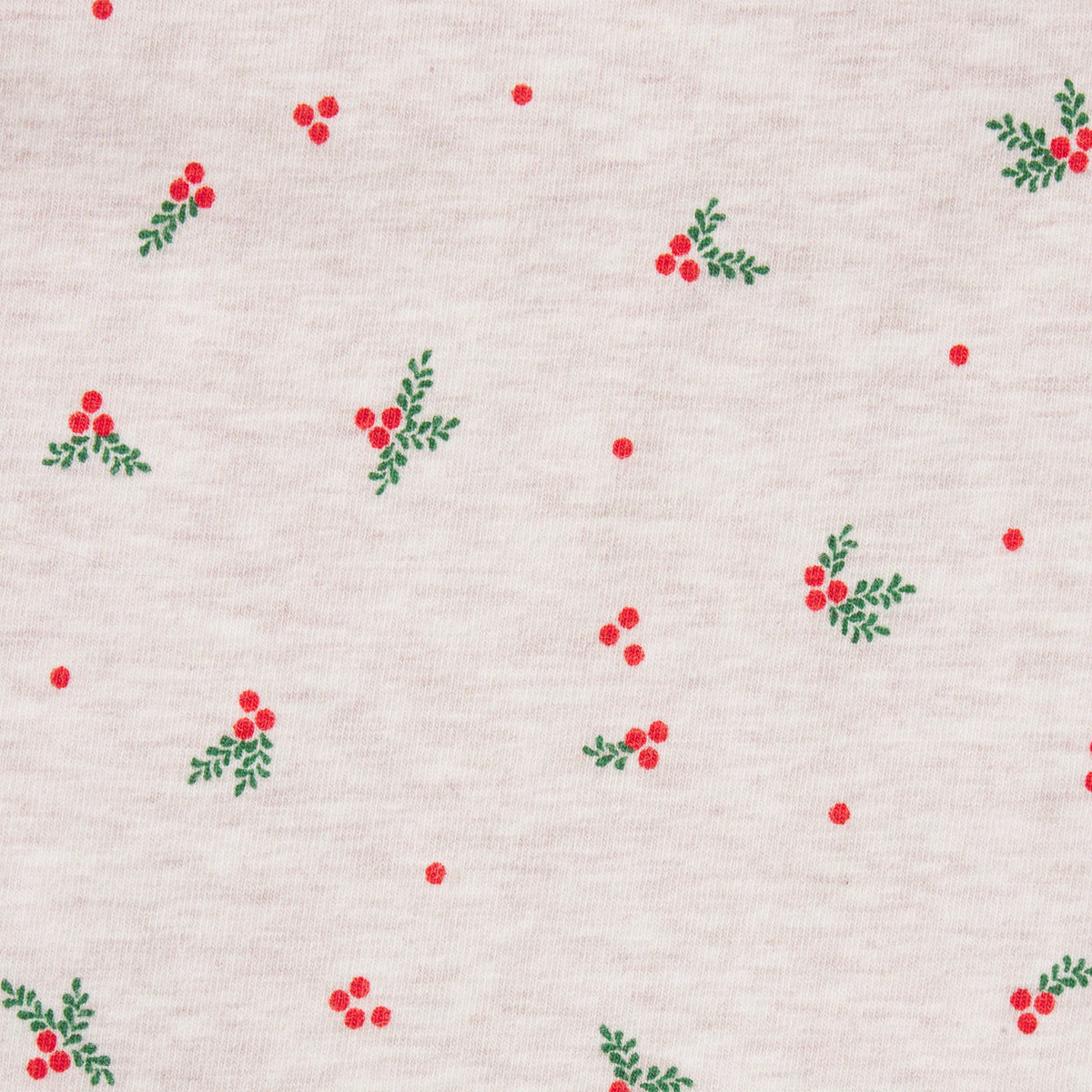 COTTON JERSEY FOLDOVER PANT | OATMEAL HEATHER HOLLY PRINT