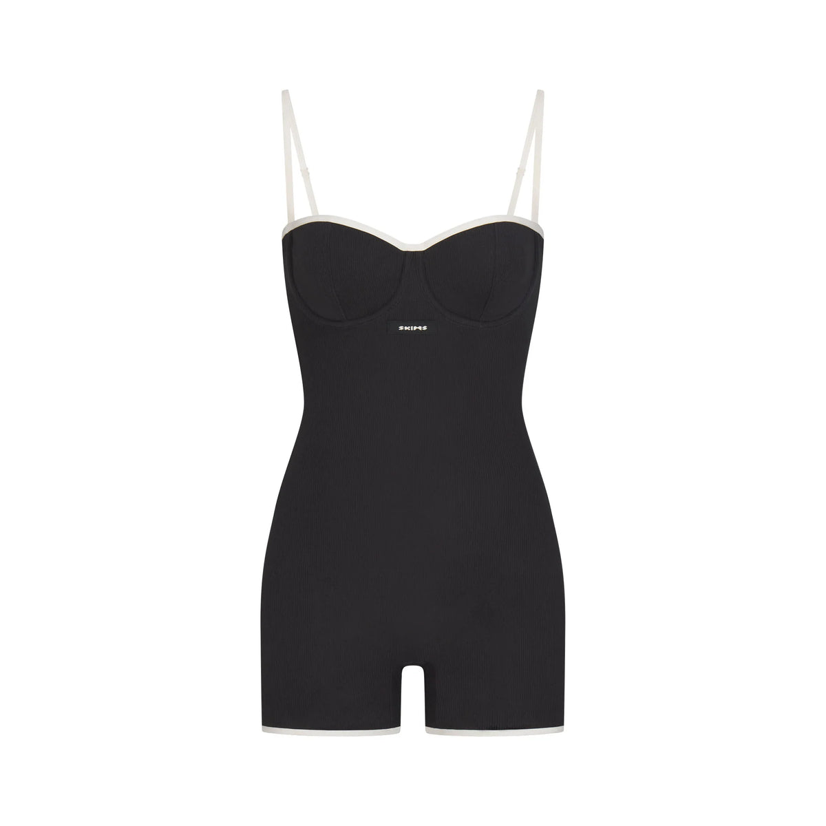 COTTON RIB ONESIE  | SOOT CONTRAST