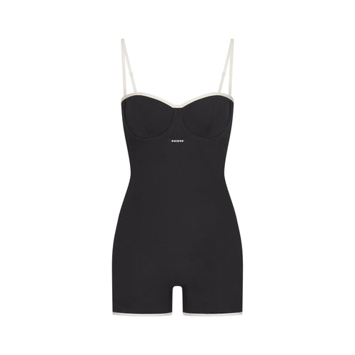 COTTON RIB ONESIE  | SOOT CONTRAST