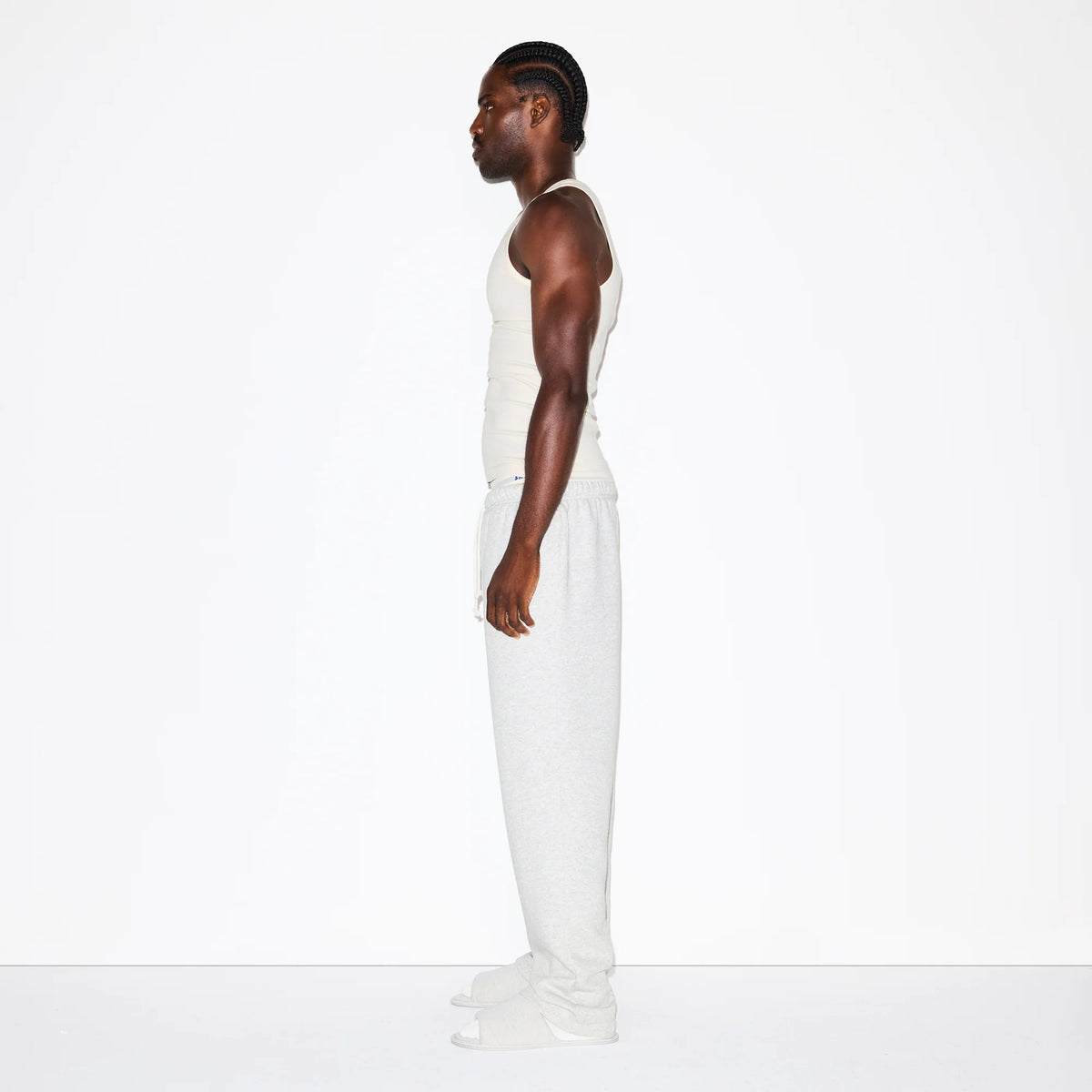 FLEECE LOUNGE MENS CLASSIC STRAIGHT LEG PANT | LIGHT HEATHER GREY