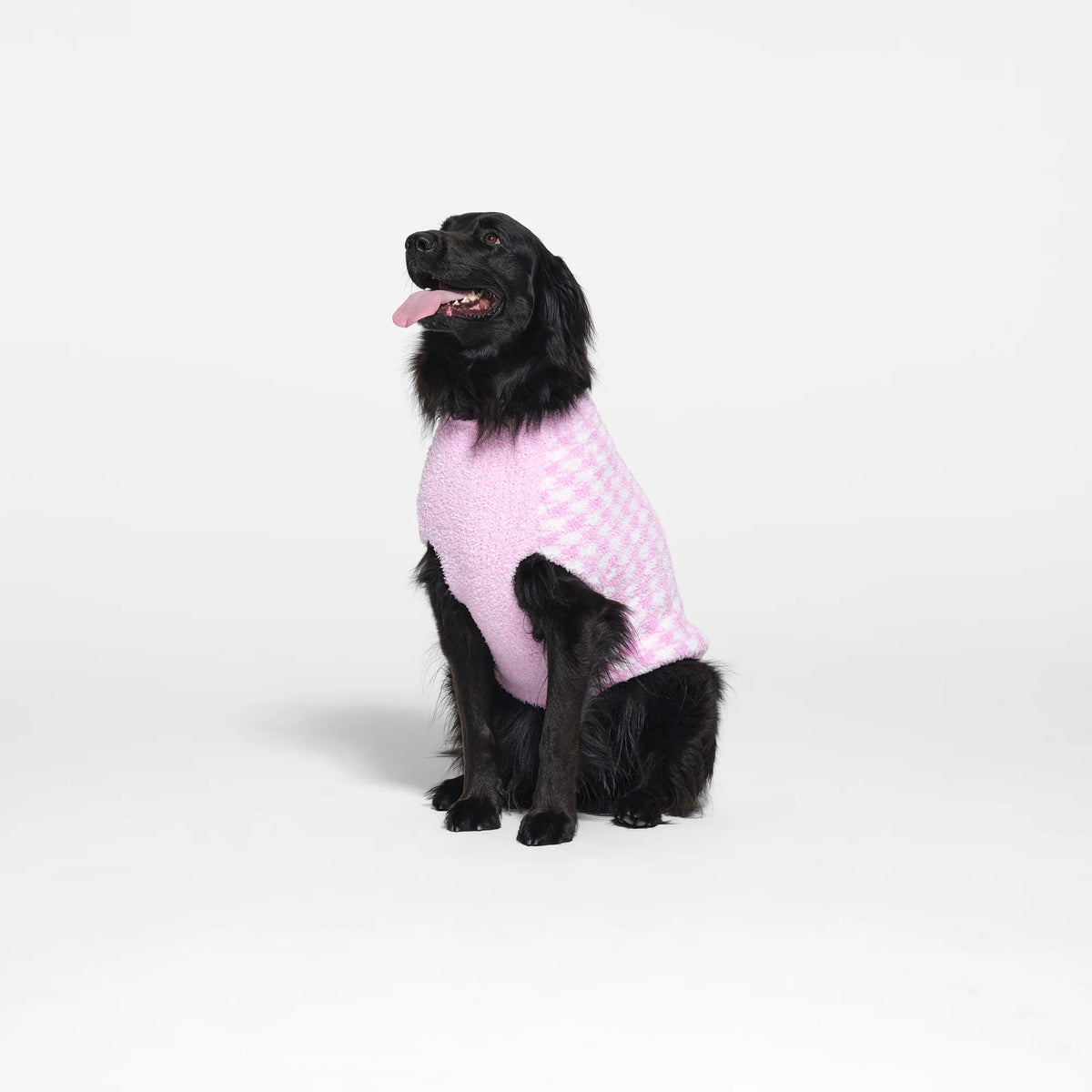 COZY KNIT PET SWEATER | PETAL HOUNDSTOOTH