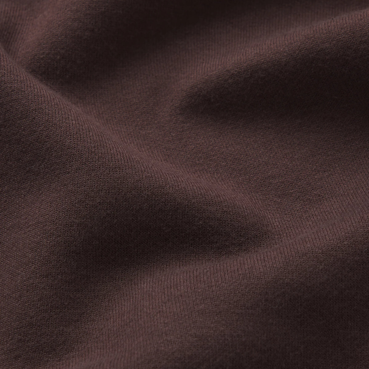 COTTON FLEECE CROPPED HOODIE WITH EMBOSSED LOGO | ESPRESSO