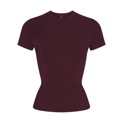 COTTON JERSEY T-SHIRT | CURRANT