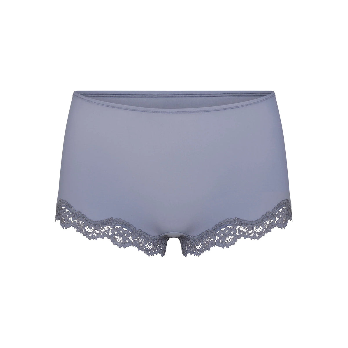 FITS EVERYBODY LACE TRIANGLE CAMI AND BOY SHORT SET | SLATE TONAL
