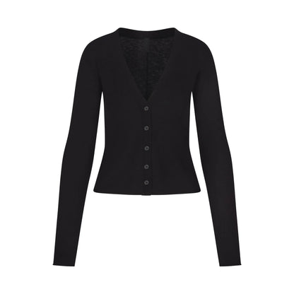 FEATHERWEIGHT CASHMERE CARDIGAN | ONYX