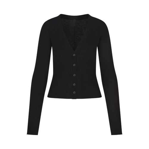 FEATHERWEIGHT CASHMERE CARDIGAN | ONYX