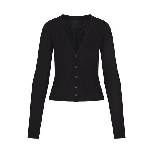 FEATHERWEIGHT CASHMERE CARDIGAN | ONYX
